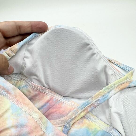 CHRLDR Padded Tie Dye Victory Sports Bra Rainbow Size S Colorful Sporty Active - Picture 7 of 10